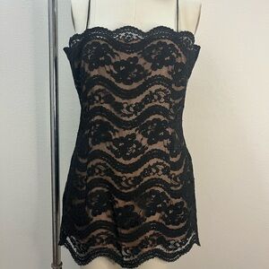 Scaasi LBD in black lace